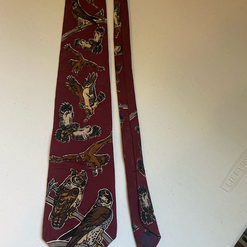 Vintage 1993 World Wildlife Fund Necktie, Vintage WWF Neck tie Animal Themed Owl